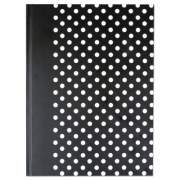 Universal Casebound Hardcover Notebook, 1 Subject, Wide/Legal Rule, Black/White Cover, 10.25 x 7.63, 150 Sheets (66350)