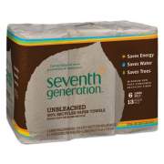 Seventh Generation Natural Unbleached 100% Recycled Paper Kitchen Towel Rolls, 11 x 9, 120 SH/RL, 6 RL/PK (13737PK)