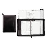 Day-Timer Recycled Smooth Bonded Leather Planner/Organizer Starter Set, 8.5 x 5.5, Black Cover, Undated (41745)