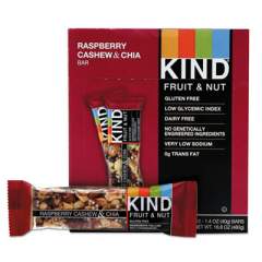 KIND Fruit and Nut Bars, Raspberry Cashew and Chia, 1.4 oz Bar, 12/Box (19989)