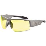 ergodyne Skullerz Dagr Safety Glasses, Matte Gray Frame/Yellow Lens, Nylon/Polycarb (52150)