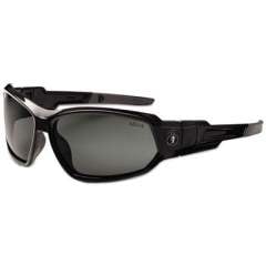 ergodyne Skullerz Loki Safety Glasses/Goggles, Black Frame/Smoke Lens, Nylon/Polycarb (56030)