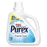 Purex Free and Clear Liquid Laundry Detergent, Unscented, 150 oz Bottle, 4/Carton (05020)