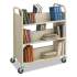 Safco Steel Book Cart, Six-Shelf, 36w x 18.5d x 43.5h, Sand (5357SA)