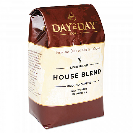 100% Pure Coffee, House Blend, Ground, 28 oz Bag, 3/Pack (33750)