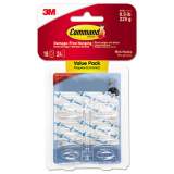 Command Clear Hooks and Strips, Plastic, Mini, 18 Hooks and 24 Strips/Pack (17006CLR18ES)