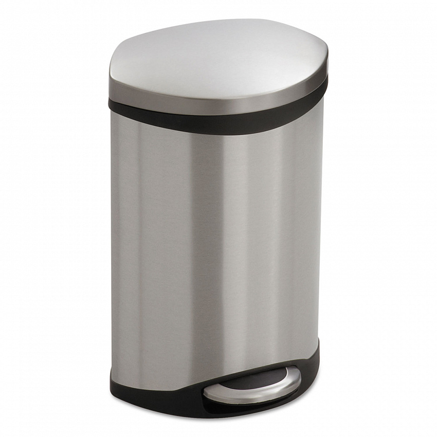 Step-On Medical Receptacle, 3 gal, Steel, Stainless Steel (9901SS)