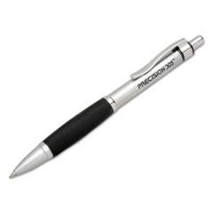 AbilityOne 7520014457237 SKILCRAFT Precision 305 Ballpoint Pen, Retractable, Fine 0.7 mm, Black Ink, Silver Barrel, Dozen