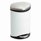 Step-On Medical Receptacle, 3 gal, Steel, White (9901WH)