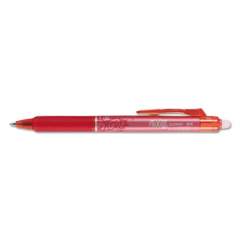 Pilot FriXion Clicker Erasable Gel Pen, Retractable, Extra-Fine 0.5 mm, Red Ink, Red Barrel, Dozen (32522)