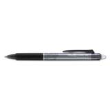 Pilot FriXion Clicker Erasable Gel Pen, Retractable, Extra-Fine 0.5 mm, Black Ink, Black Barrel, Dozen (32520)