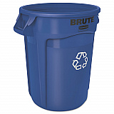 Brute Recycling Container, 32 gal, Polyethylene,  Blue (263273BE)