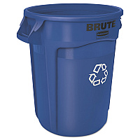 Brute Recycling Container, 32 gal, Polyethylene,  Blue (263273BE)
