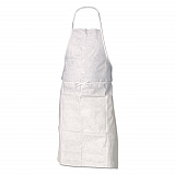 A20 Breathable Particle Protectioin Apron 36550, MICROFORCE Barrier SMS Fabric,  One Size Fits Most, White (36550)