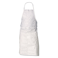 A20 Breathable Particle Protectioin Apron 36550, MICROFORCE Barrier SMS Fabric,  One Size Fits Most, White (36550)