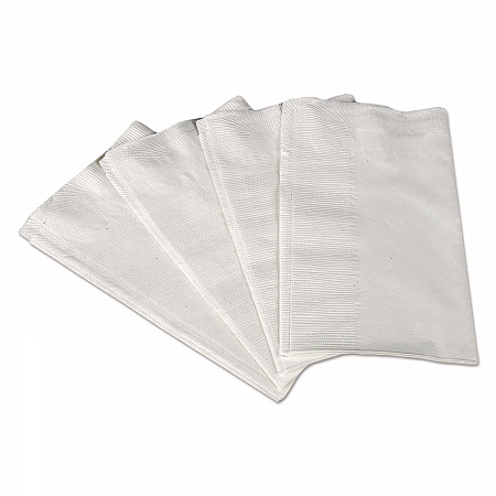 1/8-Fold Dinner Napkins, 2-Ply, 17 x 14.63, White, 300/Pack, 10 Packs/Carton (98200)
