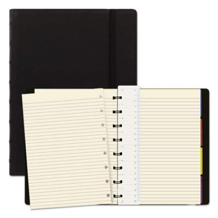 Filofax Notebook, 1 Subject, Medium/College Rule, Black Cover, 8.25 x 5.81, 112 Sheets (B115007U)