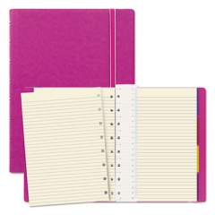 Filofax Notebook, 1 Subject, Medium/College Rule, Fuchsia Cover, 8.25 x 5.81, 112 Sheets (B115011U)