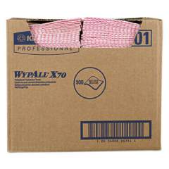 WypAll X70 Wipers, 12 1/2 x 23 1/2, Red, 300/Box (06354)