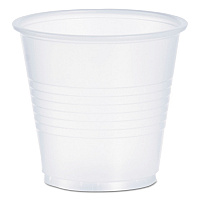 High-Impact Polystyrene Cold Cups, 3.5 oz, Plastic, Translucent, 100/Pack (Y35PK)