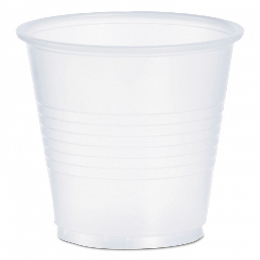High-Impact Polystyrene Cold Cups, 3.5 oz, Plastic, Translucent, 100/Pack (Y35PK)