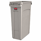 Slim Jim with Venting Channels, 23 gal, Plastic, Beige (354060BG)