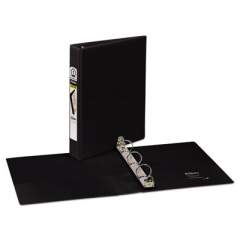 Avery Mini Size Durable View Binder with Round Rings, 3 Rings, 1" Capacity, 8.5 x 5.5, Black (17167)