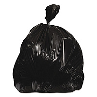Linear Low-Density Can Liners, 45 gal, 0.7 mil, 40" x 46", Black, 250/Carton (D8046HK)