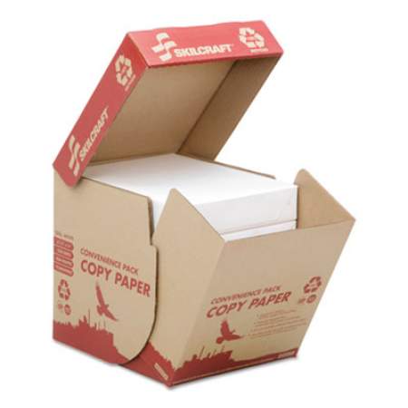 AbilityOne 7530016111896 SKILCRAFT Recycled Copy Paper, 92 Bright, 20lb, 8.5 x 11, White, 500 Sheets/Ream, 5 Reams/Carton