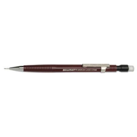 AbilityOne 7520016522436 SKILCRAFT American Classic Mechanical Pencil, 0.5 mm, HB (#2.5), Black Lead, Burgundy Barrel, Dozen