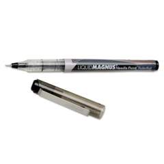 AbilityOne 7520015068494 SKILCRAFT Liquid Magnus Roller Ball Pen, Stick, Micro 0.5 mm, Black Ink, Clear/Black Barrel, Dozen