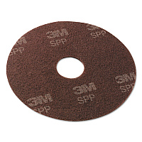 Surface Prep Floor Pads, 16" Diameter, Brown, 10/Carton (SPP16)