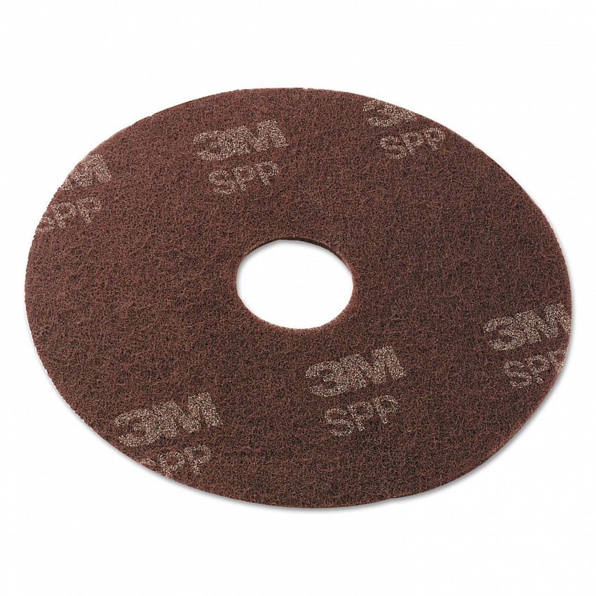 Surface Prep Floor Pads, 14" Diameter, Brown, 10/Carton (SPP14)