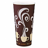 Thermoguard Insulated Paper Hot Cups, 24 oz, Steam Print Design, 600/Carton (DWTG24ST)