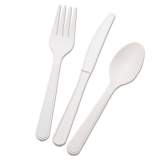 AbilityOne 7360015643560,SKILCRAFT,  Biobased Cutlery Set with Knife, Spoon, Fork, 400 Sets/Box
