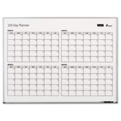 AbilityOne 7110016222133 SKILCRAFT Quartet 4-Month Dry Erase Calendar, 48 x 36, Silver