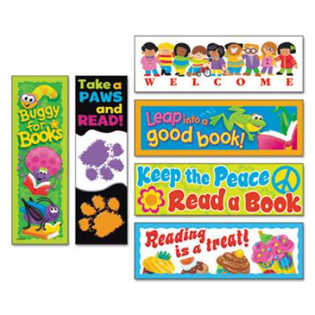 TREND Bookmark Combo Packs, Celebrate Reading Variety #1, 2 x 6, 216/Pack (T12906)