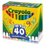 Crayola Ultra-Clean Washable Markers, Broad Bullet Tip, Assorted Colors, 40/Set (587858)
