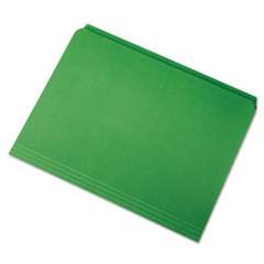 AbilityOne 7530013649505 SKILCRAFT Straight Cut File Folders, Straight Tab, Letter Size, Green, 100/Box