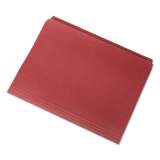 AbilityOne 7530013649484 SKILCRAFT Straight Cut File Folders, Straight Tab, Letter Size, Red, 100/Box