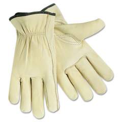 MCR Safety Full Leather Cow Grain Gloves, X-Large, 1 Pair (3211XL)