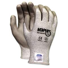 MCR Safety Memphis Dyneema Polyurethane Gloves, Medium, White/Gray, Pair (9672M)