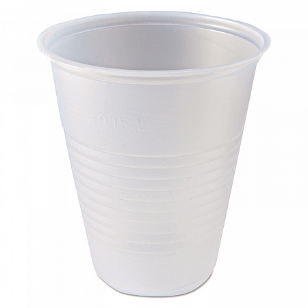 RK Ribbed Cold Drink Cups, 7 oz, Plastic, Clear, 100/Bag, 25 Bags/Carton (RK7)