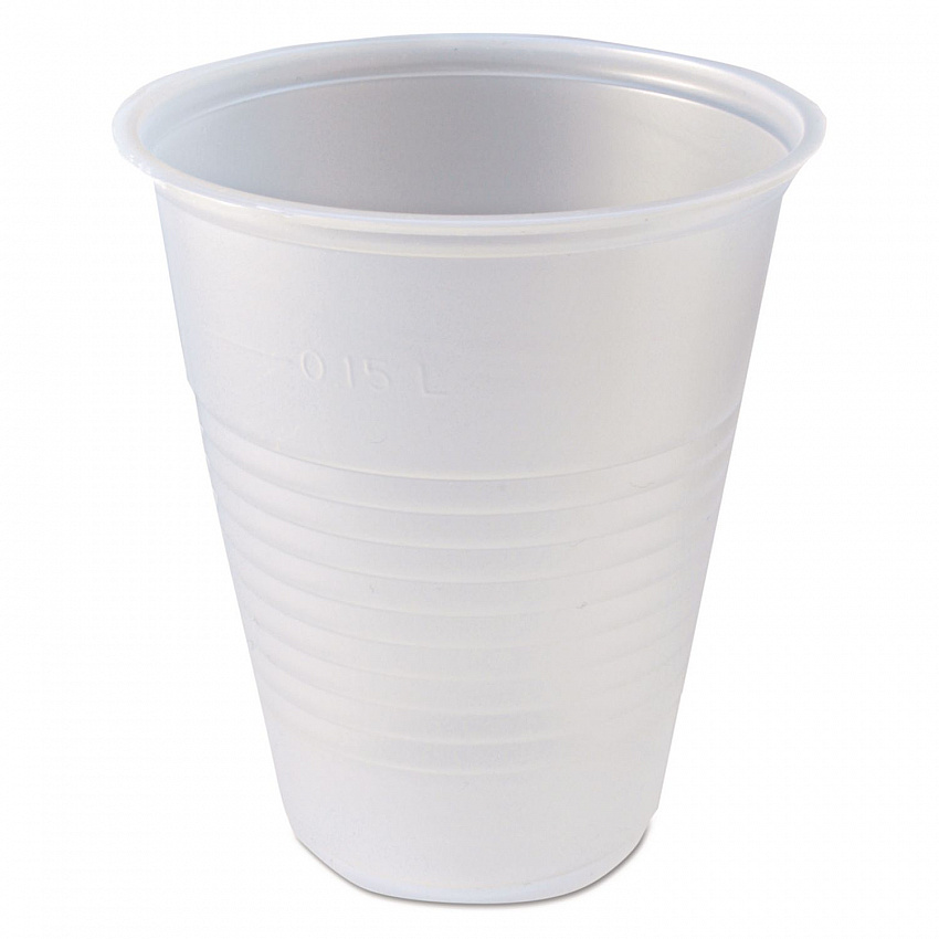 RK Ribbed Cold Drink Cups, 7 oz, Plastic, Clear, 100/Bag, 25 Bags/Carton (RK7)