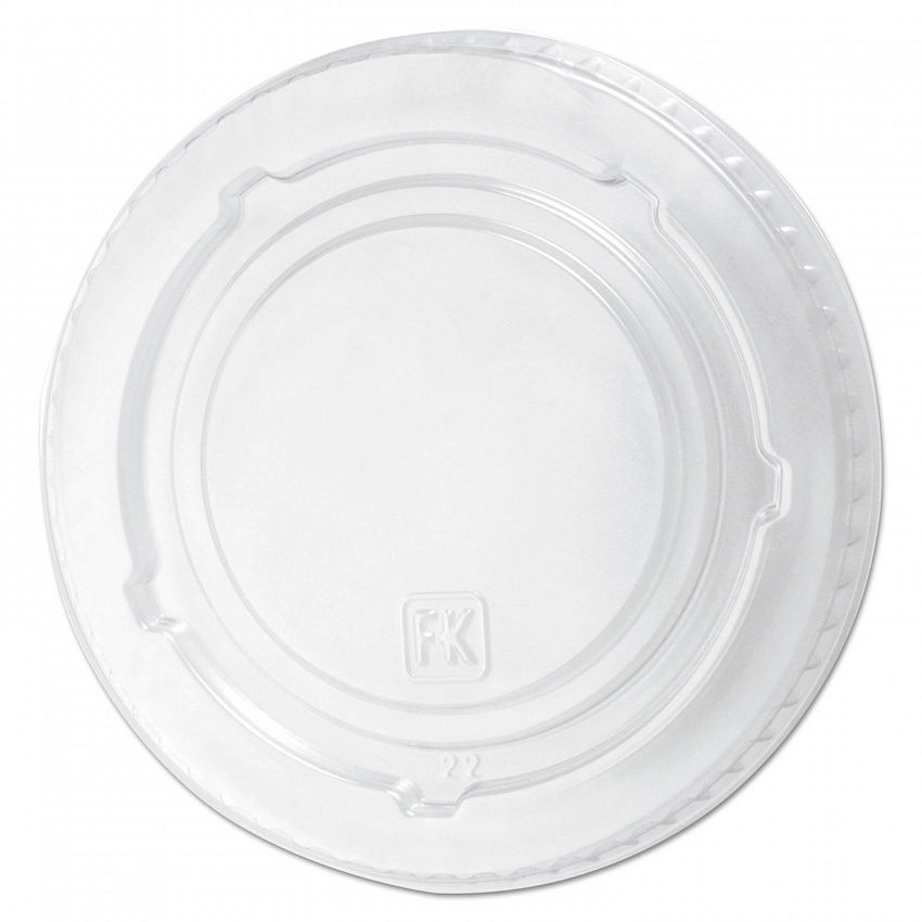 Kal-Clear/Nexclear Drink Cup Lids, Flat Lid with No Slot, Fits 12 oz to 20 oz Cold Cups, Plastic, Clear, 1,000/Carton (LKC1220F)