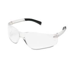 MCR Safety BearKat Safety Glasses, Wraparound, Black Frame/Clear Lens (BK110)