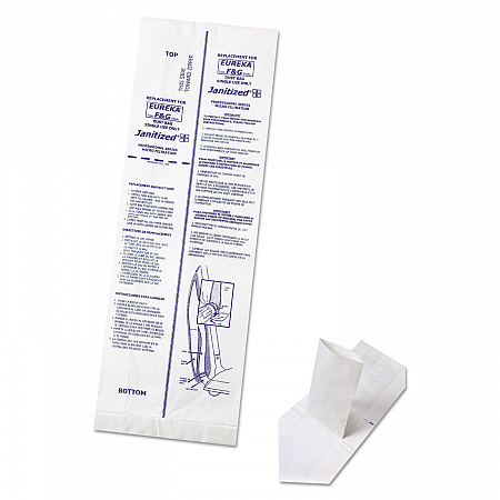 Vacuum Filter Bags Designed to Fit Eureka F and G, 100/Carton (JANEUFG10)