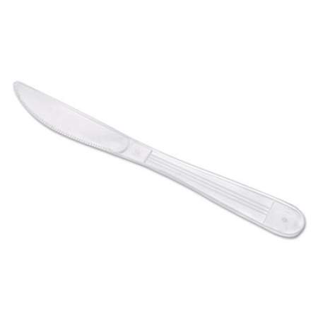 GEN Wrapped Cutlery, 7.5" Knife, Heavyweight, Polypropylene, White, 1,000/Carton (HYWIWKN)