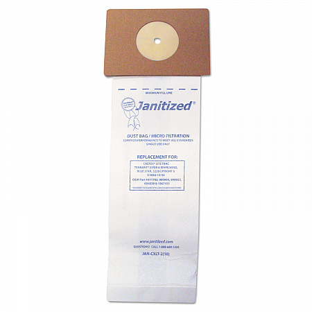 Vacuum Filter Bags Designed to Fit Nobles Lite Trac/Tennant Viper, 100/Carton (JANCXLT2)