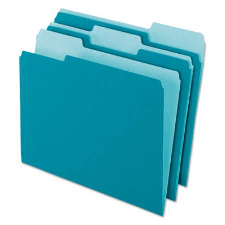 Pendaflex Interior File Folders, 1/3-Cut Tabs, Letter Size, Teal, 100/Box (421013TEA)